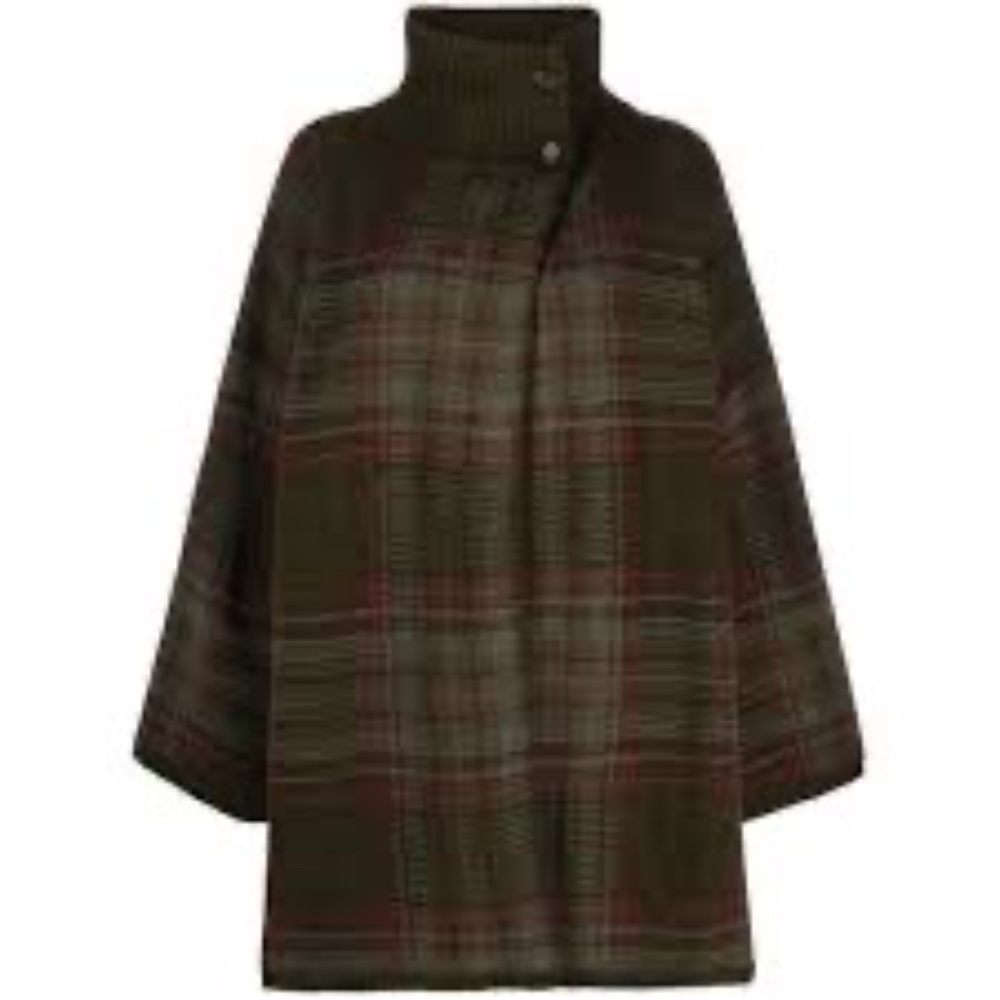 Ralph Lauren Tartan pattern. Wool blend cape - Picture 2 of 7